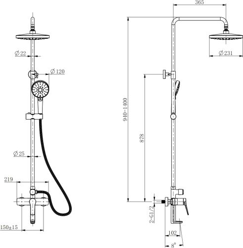 Комплект Акриловая ванна STWORKI Копенгаген KP19090 без опоры 190x90 см + Каркас 190 + Стойка Ларвик HWB0502-P01GD вороненая сталь в Нальчике