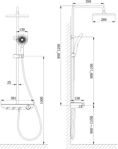 Комплект Акриловая ванна STWORKI Эстерсунд ES18075 без опоры 180x75 см + Ножки + Стойка Драммен в Нальчике