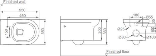 Унитаз подвесной STWORKI Хаммель HDC520WH с микролифтом в Нальчике