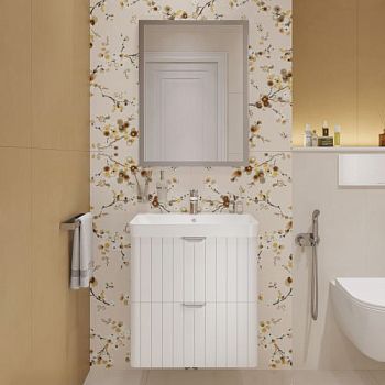 Мебель для ванной STWORKI Ларвик 60 белая матовая в #REGION_NAME_DECLINE_PP#