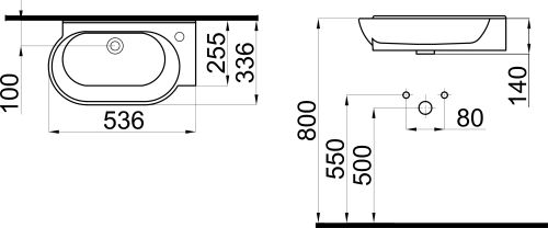 Раковина STWORKI накладная 50 K0201-2505 в Нальчике